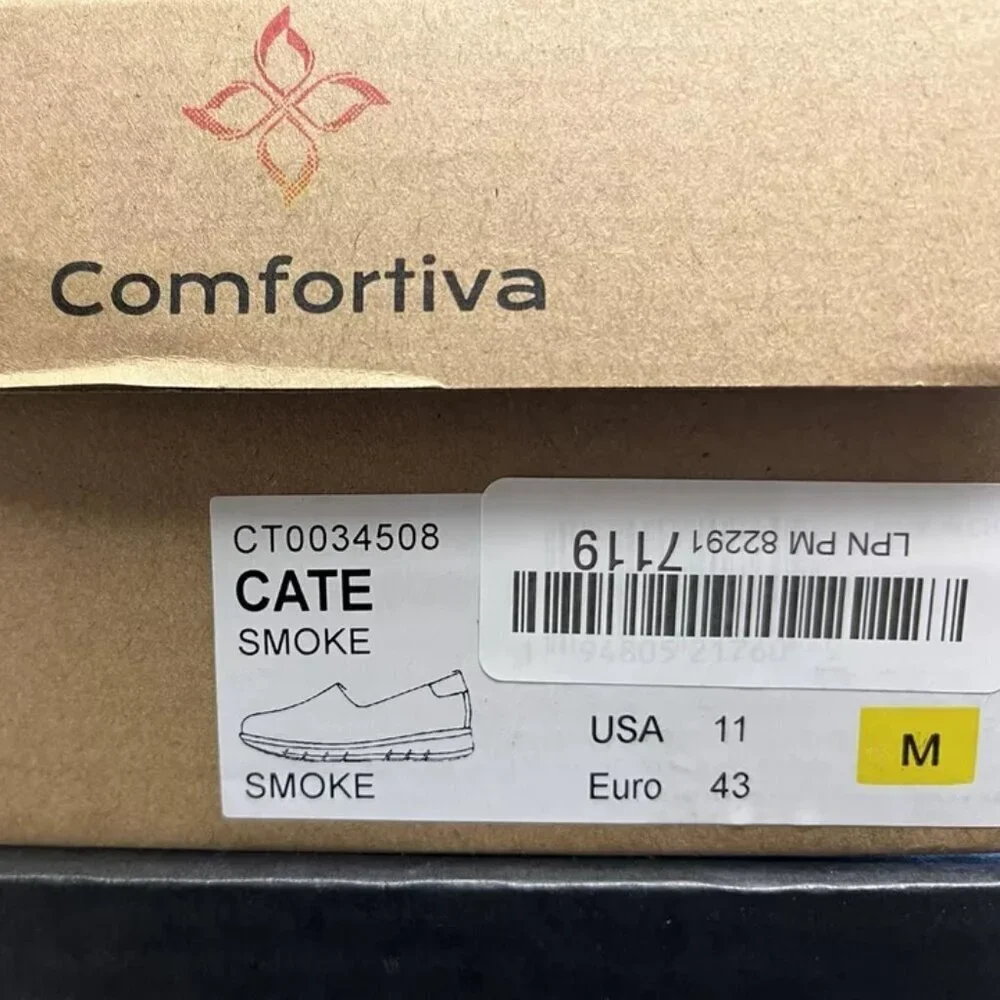 Comfortiva Women's Cate Slip On Gray Size US11 M EU43